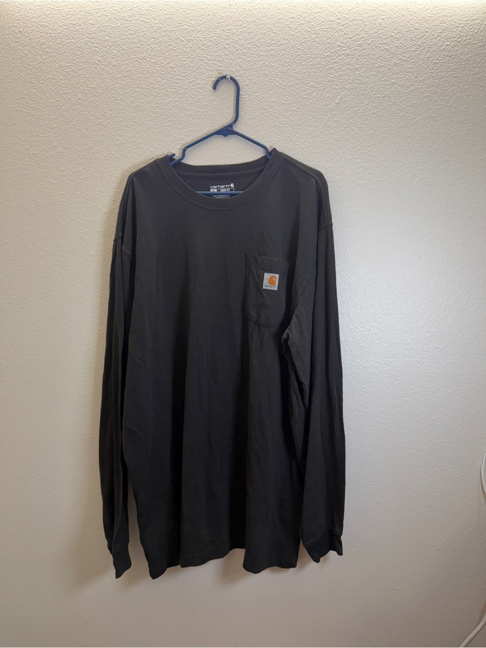 Carhartt Black Long Sleeve Tee - Loose Fit XL Tall
